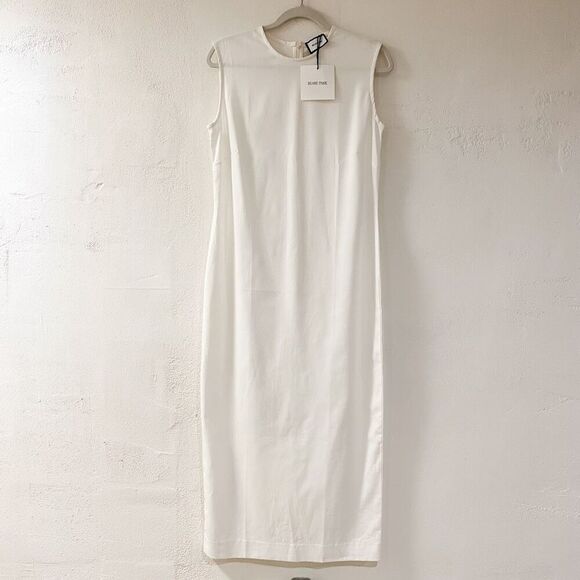 NEW Beare Park Drill Sleeveless Dress in Ivory SS23 Size 6 - Picture 1 of 9